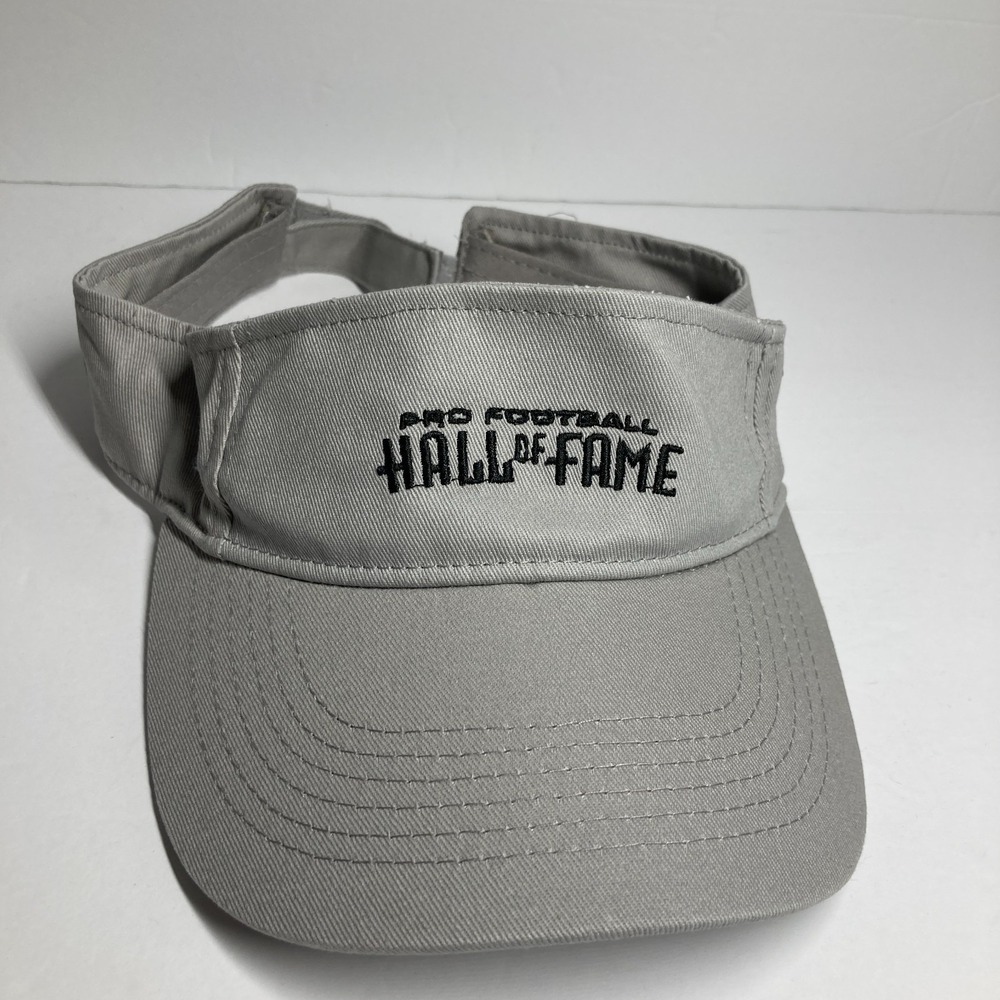 Pro Football Hall of Fame Visor Cap Hat Adult Adjustable Gray Canton‎ Ohio